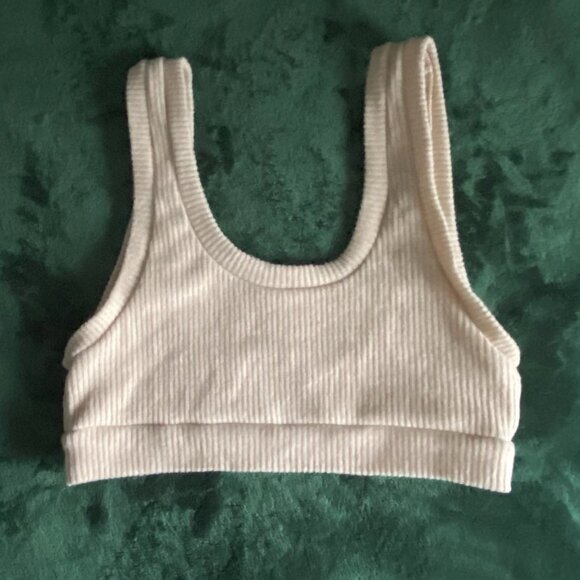 Laina rauma Sold Out Latte Dance Class Fuzzy Ribbed Thong Sports Bra Set Medium - Picture 7 of 16